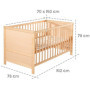 Lit Bébé Évolutif 70x140 avec Barrières Amovibles - ROBA