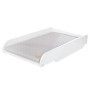 Plan à Langer en Bois Laqué Blanc avec Matelas Gris - ROBA
