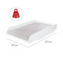 Plan à Langer en Bois Laqué Blanc avec Matelas Gris - ROBA