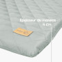 Matelas à langer ROBA Visage de lapin - 85 x 75 cm - Vert givré