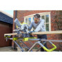 Support Universel à Roulettes RYOBI pour Scie à Onglets - Pliable et Ajustable