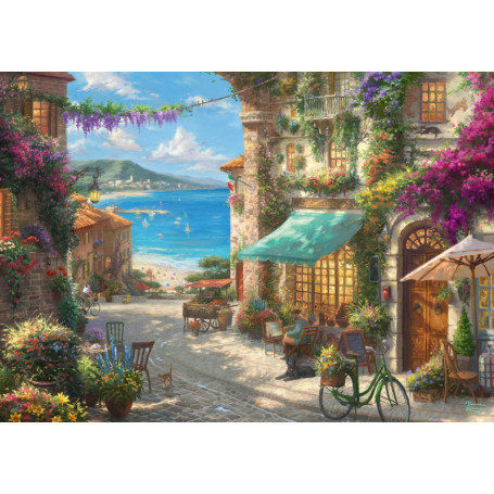Puzzle Café sur la Riviera Italienne - 1000 pièces
