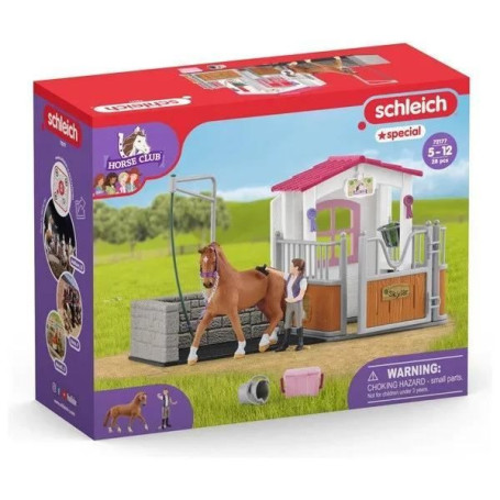 Aire de lavage avec box à cheval SCHLEICH - Set complet pour enfants