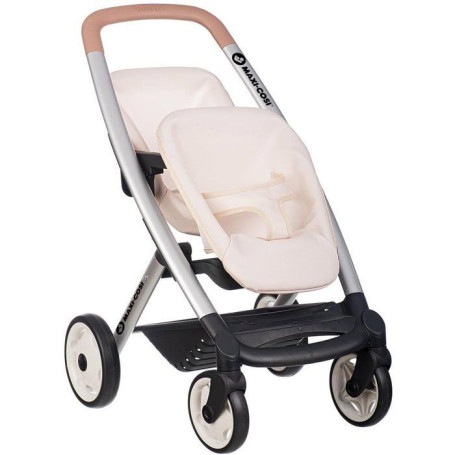 Poussette Jumeaux Beige SMOBY pour Poupées - Dès 3 Ans