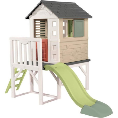 Maison Pilotis Smoby avec Toboggan - Coloris Nouveaux - Anti-UV