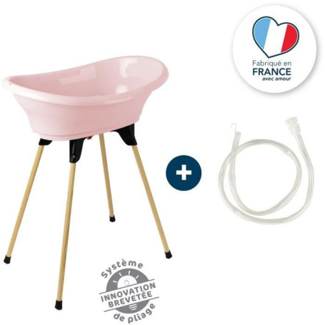 Kit Baignoire Vasco Rose Poudré - Confort et Praticité pour Bébé