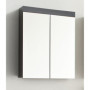 Armoire de Salle de Bain Suspendue Amanda - Miroir et Rangement Pratique - Gris