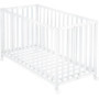 Lit bébé pliant blanc 60 x 120 cm avec roulettes - ROBA