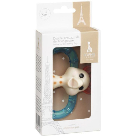 Double Anneau de Dentition Sophie la Girafe - Réfrigérable et Texturé