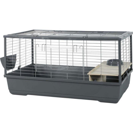 Cage Grillagée Néolife pour Lapins et Rongeurs - ZOLUX - 101.5 x 54 x 51 cm - Gris