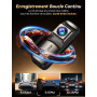 FLUXEONS Dashcam Voiture Avant Arriere 4K +1080P, Contrôle APP avec Wi-FI 5G, Carte 64 Go, Moniteur de Stationnement 24H, WDR, V
