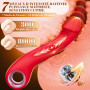 Gode Vibromasseurs Feminin Clitoridien va et vient Sex Toys, 7 Modes Poussées & 10 Vibrations Vibromasseur Silencieux Sextoy, Ch