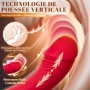 Gode Vibromasseurs Feminin Clitoridien va et vient Sex Toys, 7 Modes Poussées & 10 Vibrations Vibromasseur Silencieux Sextoy, Ch