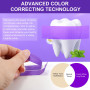 Bande Blanchiment Dentaire Violet,28 Bande 14 Ensembles Blanchisseur de Dents Sans Danger pour l'Émail, Formule Non Sensible
