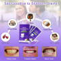 Bande Blanchiment Dentaire Violet,28 Bande 14 Ensembles Blanchisseur de Dents Sans Danger pour l'Émail, Formule Non Sensible