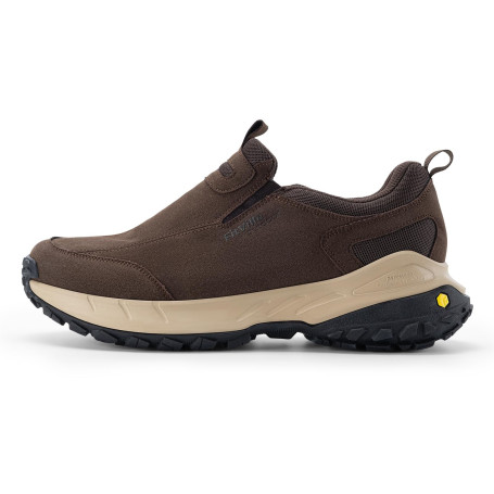 FitVille Chaussures Basses de Randonnée Hommes Extra Larges sans Lacets Baskets Mode Respirantes Chaussures de Marche Slip-on