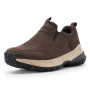 FitVille Chaussures Basses de Randonnée Hommes Extra Larges sans Lacets Baskets Mode Respirantes Chaussures de Marche Slip-on