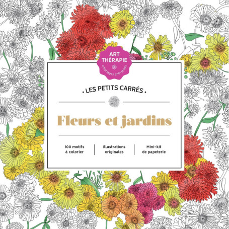 Les petits carrés d'Art-thérapie Fleurs et jardins