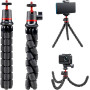 AKASO Trépied Portable Octopus, Caméra Sport Flexible Octopus Gorrila Pod & Fixation pour Action Cam Akaso V50X / EK7000 / EK700