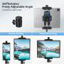 Adaptateur de trépied pour iPad et téléphone avec tête sphérique, Support iPad pour trépied, Support Rotatif à 360° pour Tablett