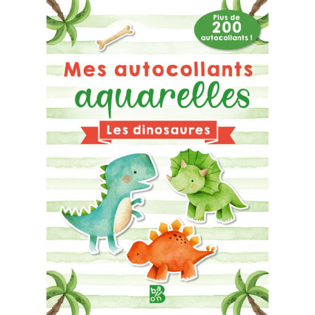 Mes autocollants aquarelles - Les dinosaures