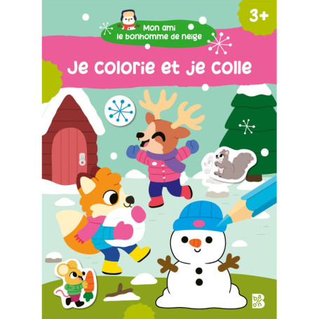Mon ami le bonhomme de neige - Je colorie et je colle