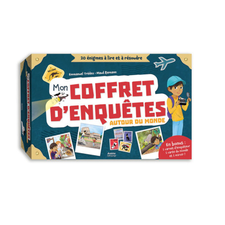 Mon coffret d'enquêtes autour du monde - 20 énigmes à lire et à résoudre