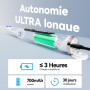 Seago Brosse à dents électrique rotative rechargeable, brosse à dent électrique avec étui voyage, 8 têtes pour familial, 5 modes