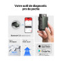 TOPDON TopScan Master OBD2 Scanner Bluetooth, Valise Diagnostic Auto pour iOS & Android, Tous systèmes, Test Actif/30+ Services/