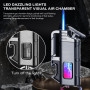 BYZESTY Briquet Chalumeau, Jet Flamme Allume Gaz, Tempête Rechargeable pour Cuisine, Bougies, Camping