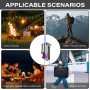 BYZESTY Briquet Chalumeau, Jet Flamme Allume Gaz, Tempête Rechargeable pour Cuisine, Bougies, Camping
