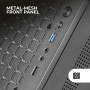 Mars Gaming MC-1000, Boîtier Compact MicroATX, Design Frontal Metal-Mesh, Fenêtre Latérale Intégrale, 1x Ventilateur FDB 80mm Ul