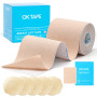 OK TAPE Bande de Levage de Poitrine pour Grands Seins A-G Coupe Ruban Invisible avec 5 Paires de Cache-Tétons Bande Vêtements po