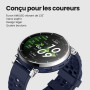 Amazfit Active 3 Premium Montre Connectée GPS pour Running, Écran AMOLED 1,32" en Saphir, Autonomie 12 Jours, 4 Go, NFC, Cartes 