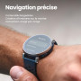 Amazfit Active 3 Premium Montre Connectée GPS pour Running, Écran AMOLED 1,32" en Saphir, Autonomie 12 Jours, 4 Go, NFC, Cartes 