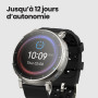Amazfit Active 3 Premium Montre Connectée GPS pour Running, Écran AMOLED 1,32" en Saphir, Autonomie 12 Jours, 4 Go, NFC, Cartes 
