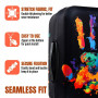 Samlonge Housse Bagage Lavable, Housse de valisse Bagage Élastique, Couverture bagage Souple, Polyester Lavable et Durable, Prot