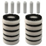 beaufan Lot de 6 filtres en mousse et à charbon - Compatible avec tous les aquariums Biorb - Contient 10 filtres à charbon - 10 