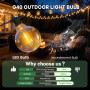 SCNNC 25 PCS Ampoule LED G40 E12 1W 230V Blanc Chaud 2700K, IP54 Étanche Ampoule E12 Ronde Equivalent à 7W Incandescente, Ampoul