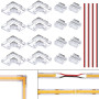 BENLUN 8 mm 2 Broches Connecteurs Bandes LED Fiche 8 pièces et Bandes LED Connecteur Angulaire L Forme 8 pièces pour Non Filaire
