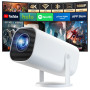 Mini Vidéoprojecteur 4K Full HD 1080p, Projecteur Video avec WiFi 6 et Bluetooth 5.4, Retroprojecteur avec Correction Trapézoïda