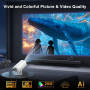 Mini Vidéoprojecteur 4K Full HD 1080p, Projecteur Video avec WiFi 6 et Bluetooth 5.4, Retroprojecteur avec Correction Trapézoïda