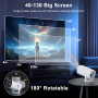 Mini Vidéoprojecteur 4K Full HD 1080p, Projecteur Video avec WiFi 6 et Bluetooth 5.4, Retroprojecteur avec Correction Trapézoïda