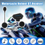 Yosoo Health Gear BT12 Intercom Moto Kit Main Libre Bluetooth Headset, Casque Bluetooth de Moto, Casque avec Haut-Parleurs Écout
