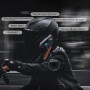 Tiardey Casque d'interphone pour moto Casque Bluetooth Assistant vocal Support Double suppression du bruit Appels haute définiti
