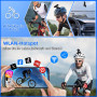 AIKER Camera Moto,Version Améliorée WiFi Camera Sport Étanchéité Ip66,1080PHD&120° Grand Angle Caméra Velo,Calibrage Automatique