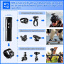 AIKER Camera Moto,Version Améliorée WiFi Camera Sport Étanchéité Ip66,1080PHD&120° Grand Angle Caméra Velo,Calibrage Automatique