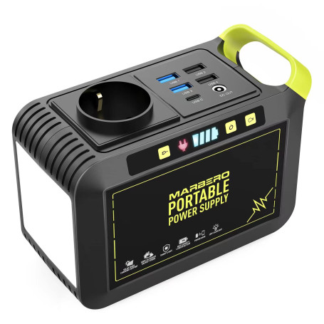 MARBERO Station Électrique Portable 24,000mAh Generateur Electrique Portable 88,8Wh Batterie Externe avec Prise 80W 220V USB C L