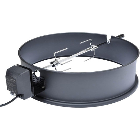 onlyfire BRK-6025 Rôtissoire Électrique pour Barbecue Weber 57 cm - Tournebroche pour BBQ Weber Kettle - Accessoire pour Barbecu