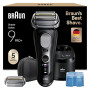 Braun Rasoir Electrique Homme Series 9+ PRO 9660CCPS Noir, Etanche, Lames De Précision Ultra-Fines Et Tondeuse Pro Trimmer Pour